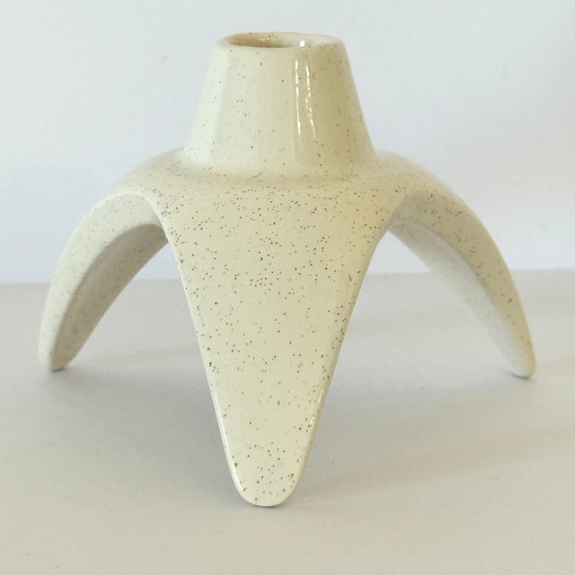 Tan Rare — Franciscan Atomic Starburst or Oasis Atomic Candlestick Holder, Single Unit, MCM For Sale - Image 8 of 10