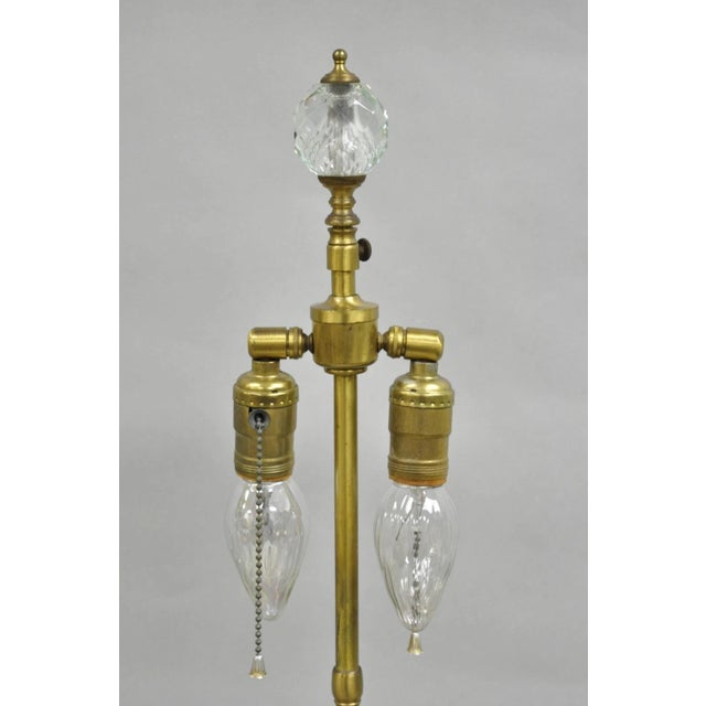 Metal Vintage French Neoclassical Style Glass Urn Table Lamps Attr. Marbro - A Pair For Sale - Image 7 of 12