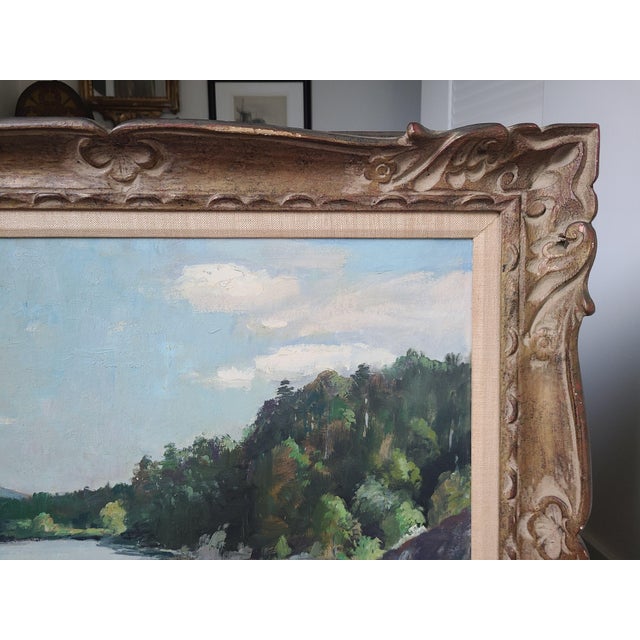 Richard Jack Antique 1930's Oil Painting Ammonoosuc River New Hampshire For Sale - Image 14 of 18