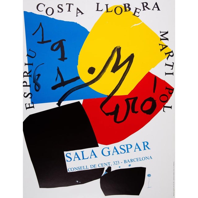 Joan miro (1893-1983) costa llobera original color lithographic print signed in the plate on poster paper 68 x 49 cm...