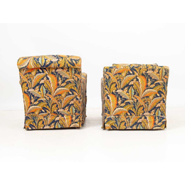 Textile Paisley Upholstered Armchairs, Pair For Sale - Image 7 of 7