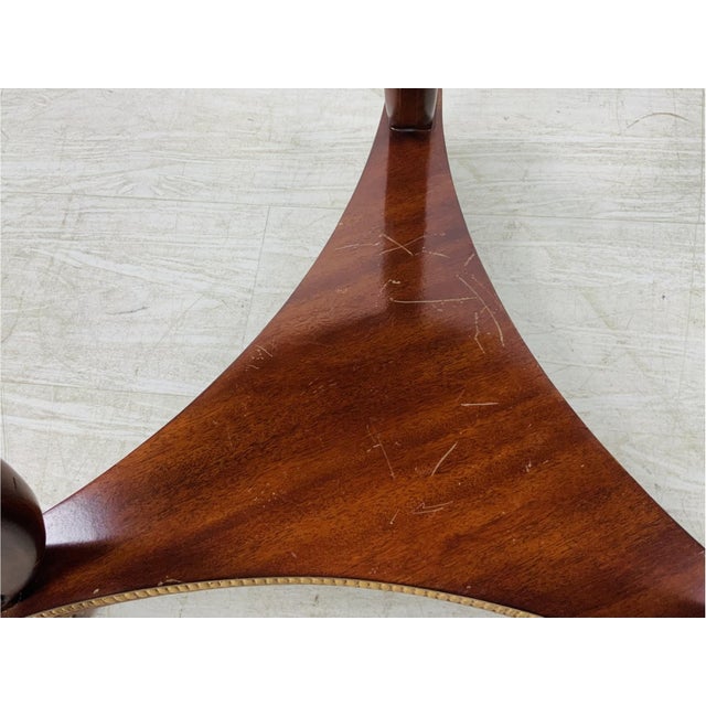 Vintage Regency Style Mahogany and Gilt Occasional Table For Sale - Image 9 of 11