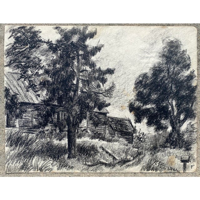 Traditional 1940s Frank Wallace Double Sided Drawing For Sale - Image 3 of 3