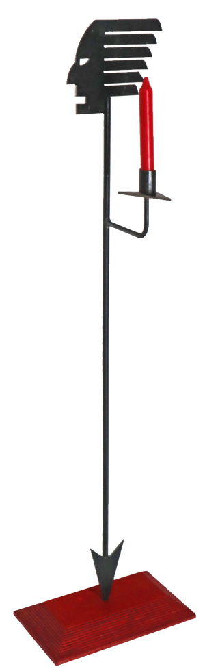 Large Postmodern Indian and Arrow Candleholder, 1990s