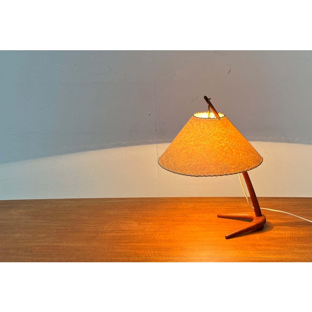 Mid-Century Modern Teak Dornstab Table Lamp by A. Pöll for Kalmar, Vienna, 1950s For Sale - Image 14 of 18