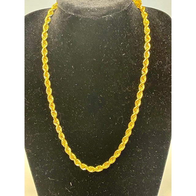 18 Karat Yellow Gold 17.8 Gm, Rope Chain, 6.30 Mm Necklace, 17 " Long For Sale - Image 4 of 8