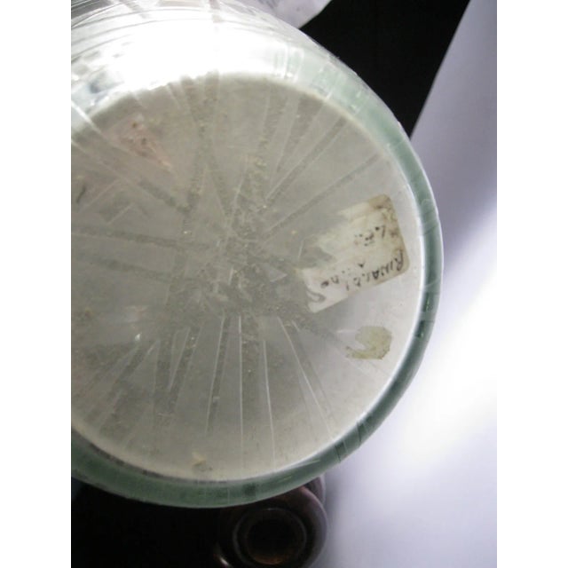 Angelo Rinaldi Acid Etched Geometrical Pattern Glass Vase For Sale In Miami - Image 6 of 7