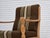 Danish Armchair in Striped Furniture Wool and Carved Oak Wood, 1970s For Sale - Image 16 of 17