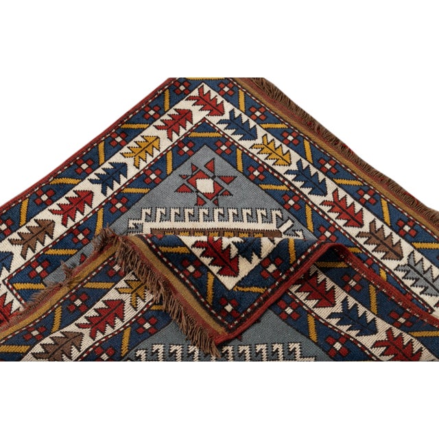 Traditional Vintage Kazak Rug, 3'6" X 3'5" For Sale - Image 3 of 8