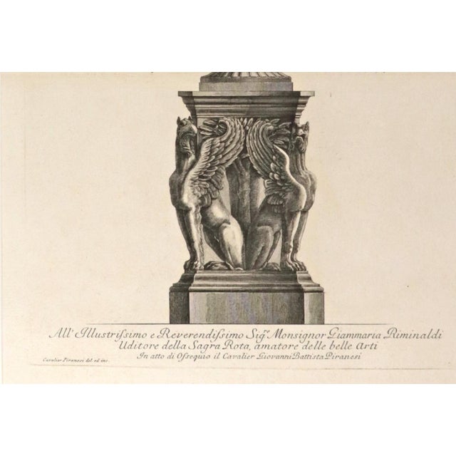 Giovanni Battista Piranesi (Italian, 1720–1778), Engraving of an Urn For Sale - Image 9 of 10
