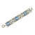 Vintage Art Deco Czech Sapphire Crystal Bracelet 1930s For Sale