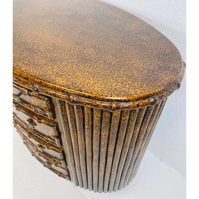 Handsome Regency Style Faux Tortoiseshell Chest of Drawers. For Sale - Image 4 of 8