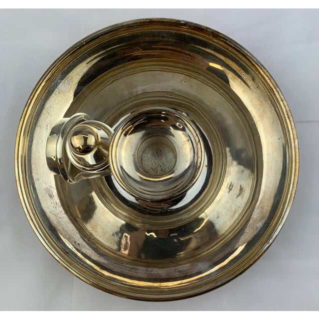 Vintage Silverplate Taper Candle Dish by Elkington & Co For Sale In Los Angeles - Image 6 of 11