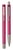 Pens - Five Parker pens. Cases containing: 2 metallic pink 'S' ballpoint pens; one red mechanical pencil; and a brushed...