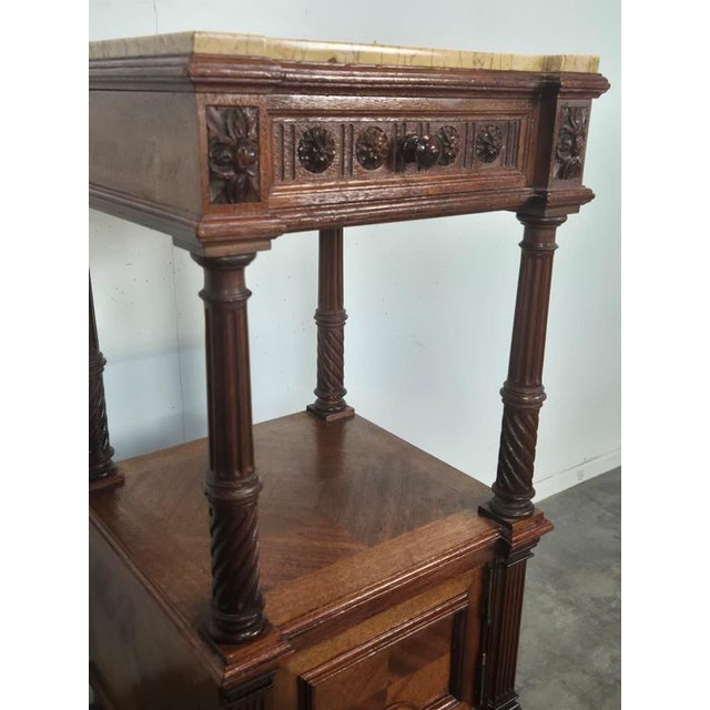 Henry II Walnut Bedside Table For Sale - Image 4 of 9
