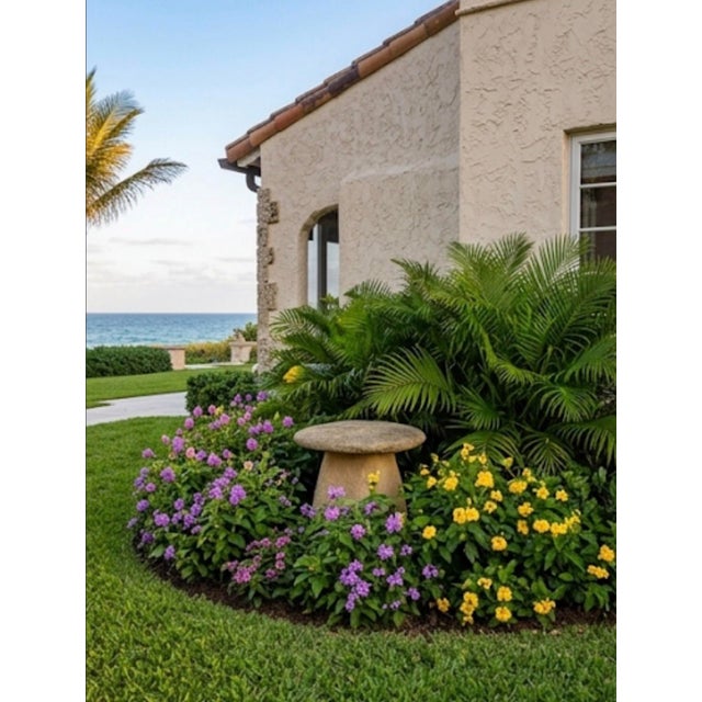 Monumental Vintage Cast Stone Garden Mushroom For Sale - Image 12 of 12
