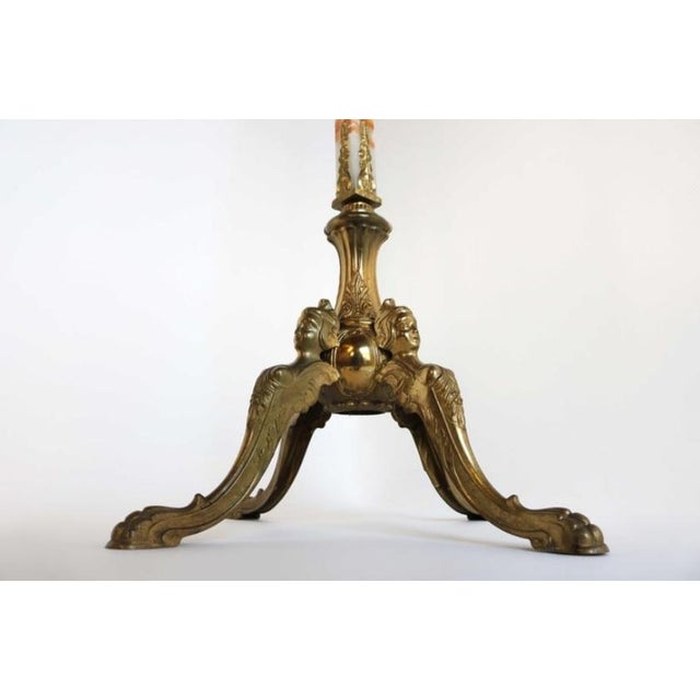 Italian Italian Ornate Antique Brass & Onyx Square Marble Coat Hat Rack Hall Tree Stand For Sale - Image 3 of 14