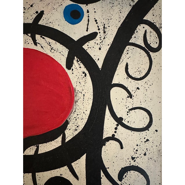 Black "Central Park", Original Oil on Canvas, Joan Miro, 1980 For Sale - Image 8 of 14