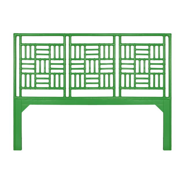 Finn Headboard King - Bright Green For Sale In West Palm - Image 6 of 6