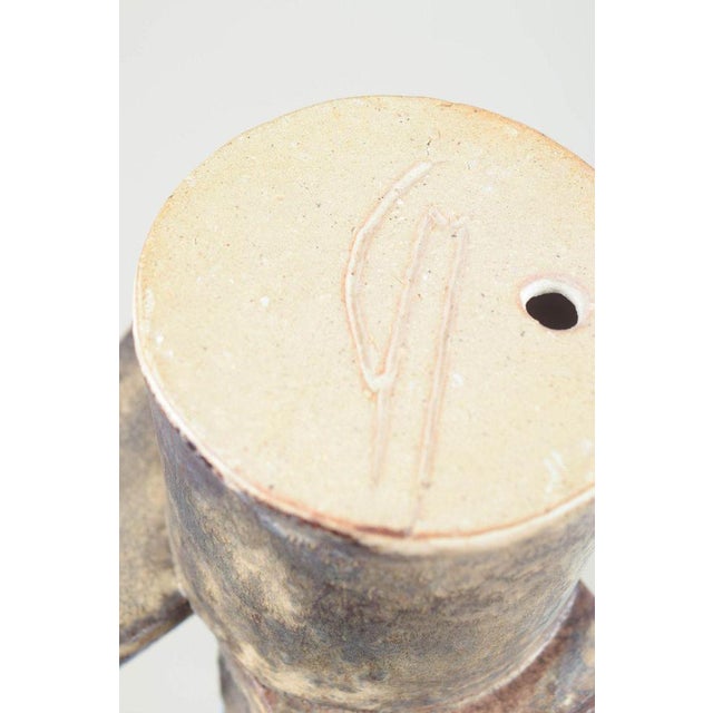 Christina muff, contemporary danish ceramic artist (born 1971. Stoneware sculpture, cubistic style. The stoneware surface...