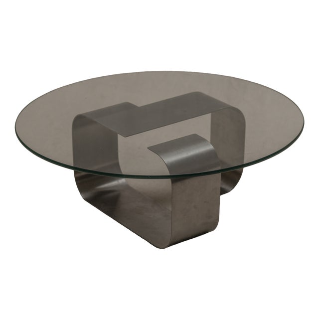 Vintage French Coffee Table by Francois Monnet, 1970s For Sale