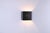 Black wall light produced by the raak lighting company in the 1960ies. The fixture is made out of heavy sheet metal...