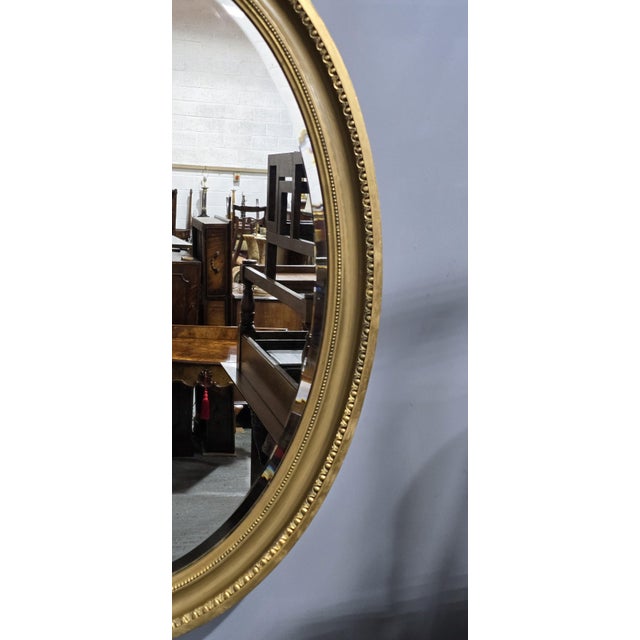 Paint Victorian Oval Gilt Mirror, 1880s For Sale - Image 7 of 8