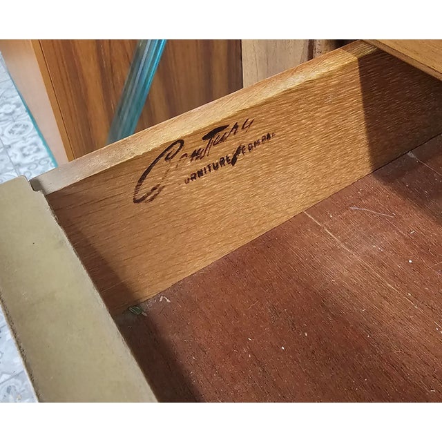 Century Furniture Mid 20th-C. Italian Tuscan Walnut & Brass Chest of Drawers For Sale - Image 12 of 12