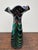 Black Iridescent Blown Glass Vase with Filigree Decoration, Italy, 1970s For Sale - Image 8 of 13