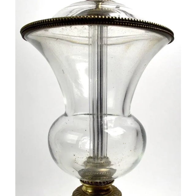 Classical Urn Form Glass Table Lamp After Baccarat For Sale - Image 9 of 13