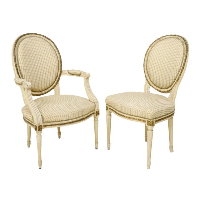 French Early 20th Century French Louis XVI Style Set of 6 Dining Chairs For Sale - Image 3 of 5