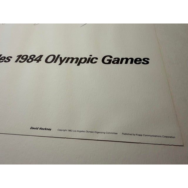 Modern Late 20th Century David Hockney Signed 1984 La Olympic Games Poster For Sale - Image 3 of 7
