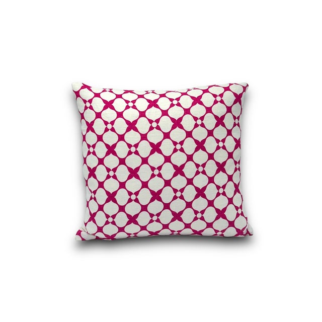 Kravet X Jonathan Adler Santa Rosa in Raspberry Throw Single Side Pillow Cover For Sale - Image 9 of 10