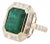 Art deco style Natural Zambian high quality Emerald & diamond ring in 18k gold For Sale