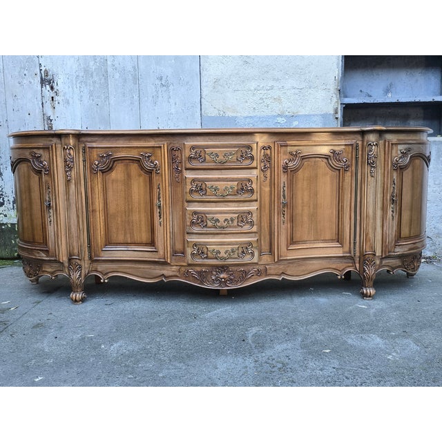 Low Louis XV Wooden Sideboard, 1970s For Sale - Image 17 of 17