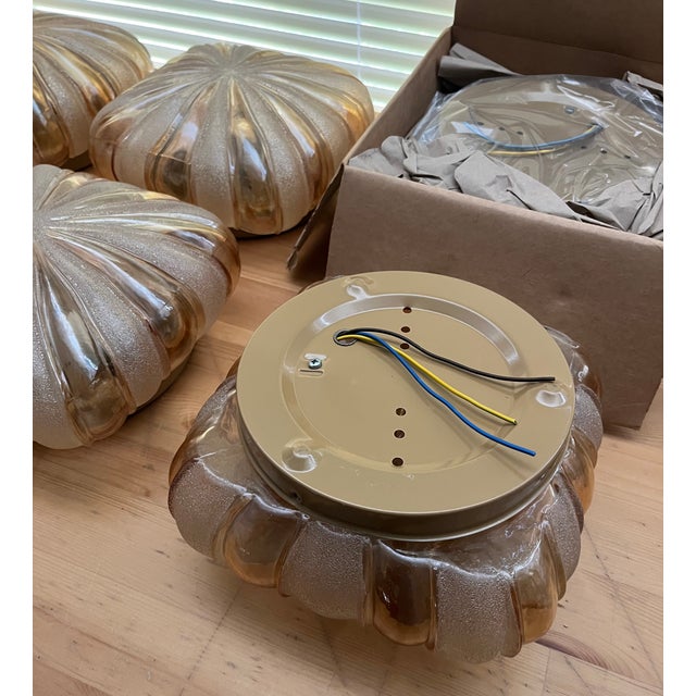 Mid-Century Modern German Flush Mounts by Wila Leuchten, 1970s, Set of 3 For Sale - Image 13 of 15