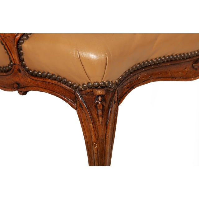 French Louis XV Period Carved Arm Chair Fauteuil, Circa Late 18th Century For Sale - Image 15 of 18