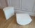Vintage Sculptural White Plaster Demilune Side Tables, Pair For Sale In Chicago - Image 6 of 9
