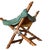 Vintage Faux Bois Draped Stool With Carved Bamboo X-Frame For Sale - Image 4 of 10