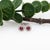 2020s Pretty Ruby Studs With Natural Diamond Halo: Solid 14k Gold, Round 3.3mm, Pair For Sale - Image 5 of 8
