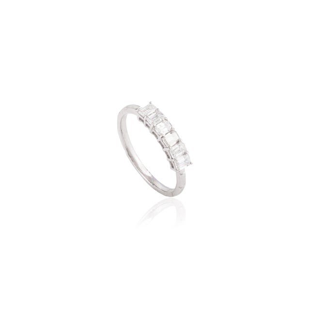 Art Deco Diamond Eternity Band Size 8 For Sale - Image 4 of 12