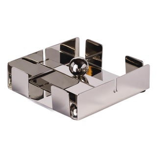 Basso Cocktail Napkin Holder, Nickel For Sale
