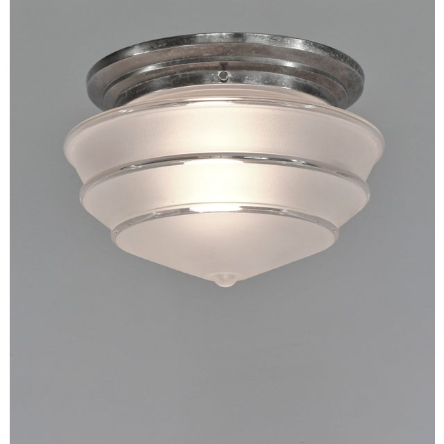 Art Deco Large French Art Deco Flush Mount - 1930s France For Sale - Image 3 of 11