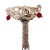 Small Vintage Italian Hanging Light with Red and Clear Glass Beads, 1950s For Sale - Image 3 of 5