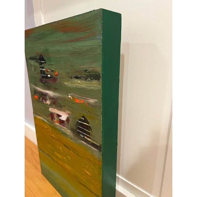 Two Houses, Oil on Wood For Sale - Image 4 of 5