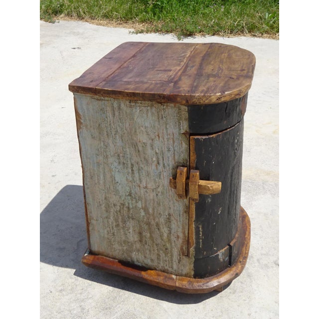 Small Cabinet in Canoe Wood and Teak, 2000s For Sale - Image 9 of 18