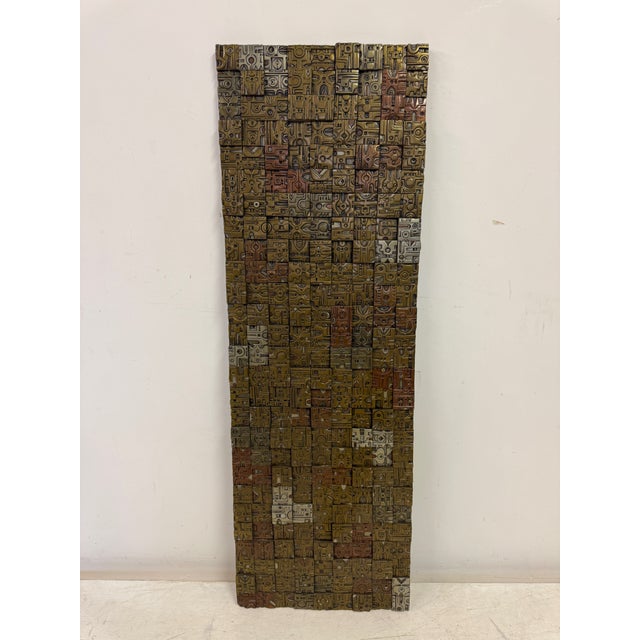 Brutalist wall sculpture by Giovanni Schoeman A striking Brutalist wall plaque by South African artist and sculptor...