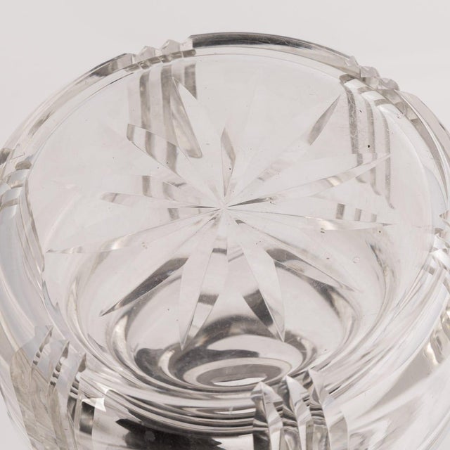 Vintage 20th Century Art Deco French Silver-Mounted Cut Glass Decanter For Sale - Image 13 of 15
