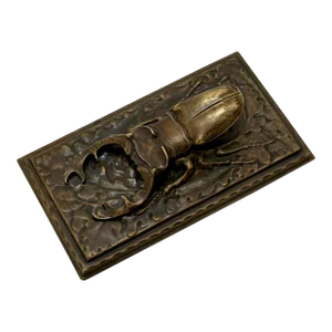 Antique Early 1900s German - Austrian Bronze Spring Loaded Figurative Stag Beetle Desk Top Letter Clip