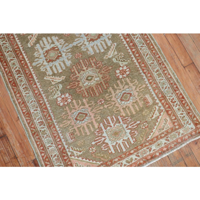 Brown Early 20th Century Zabihih Collection Elegant Brown Persian Malayer Throw Rug - 2'6" x 4'9" For Sale - Image 8 of 8
